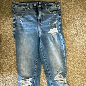 American eagle skinny ripped jeans